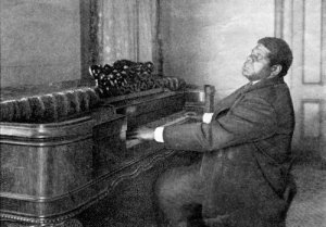 "Blind Tom" at the piano
